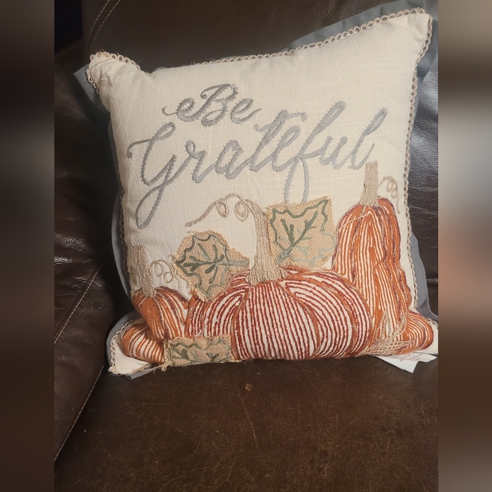 2 Brand New Be Grateful  Decorative Pillow & Brand New Home  Decorative Pillow